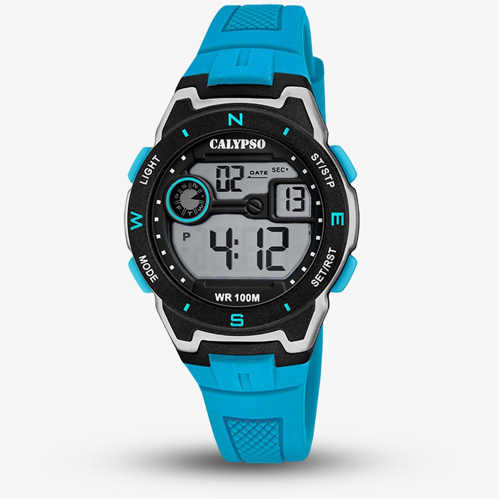 House of Watches - Calypso Mens Digital Crush Blue Strap Watch K5853/1