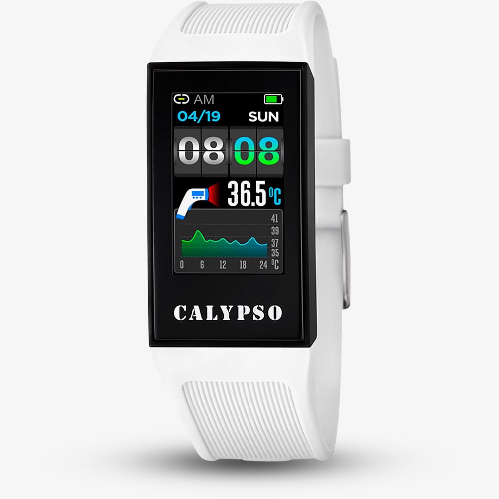 House of Watches - Calypso Mens White Rubber Strap Smart Watch K8501/1
