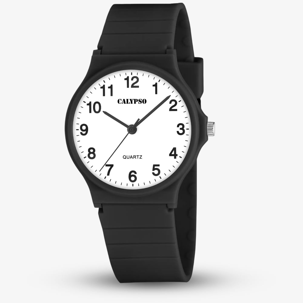 House of Watches - Calypso Ladies Easy Time Black Plastic Strap Watch K5880/5