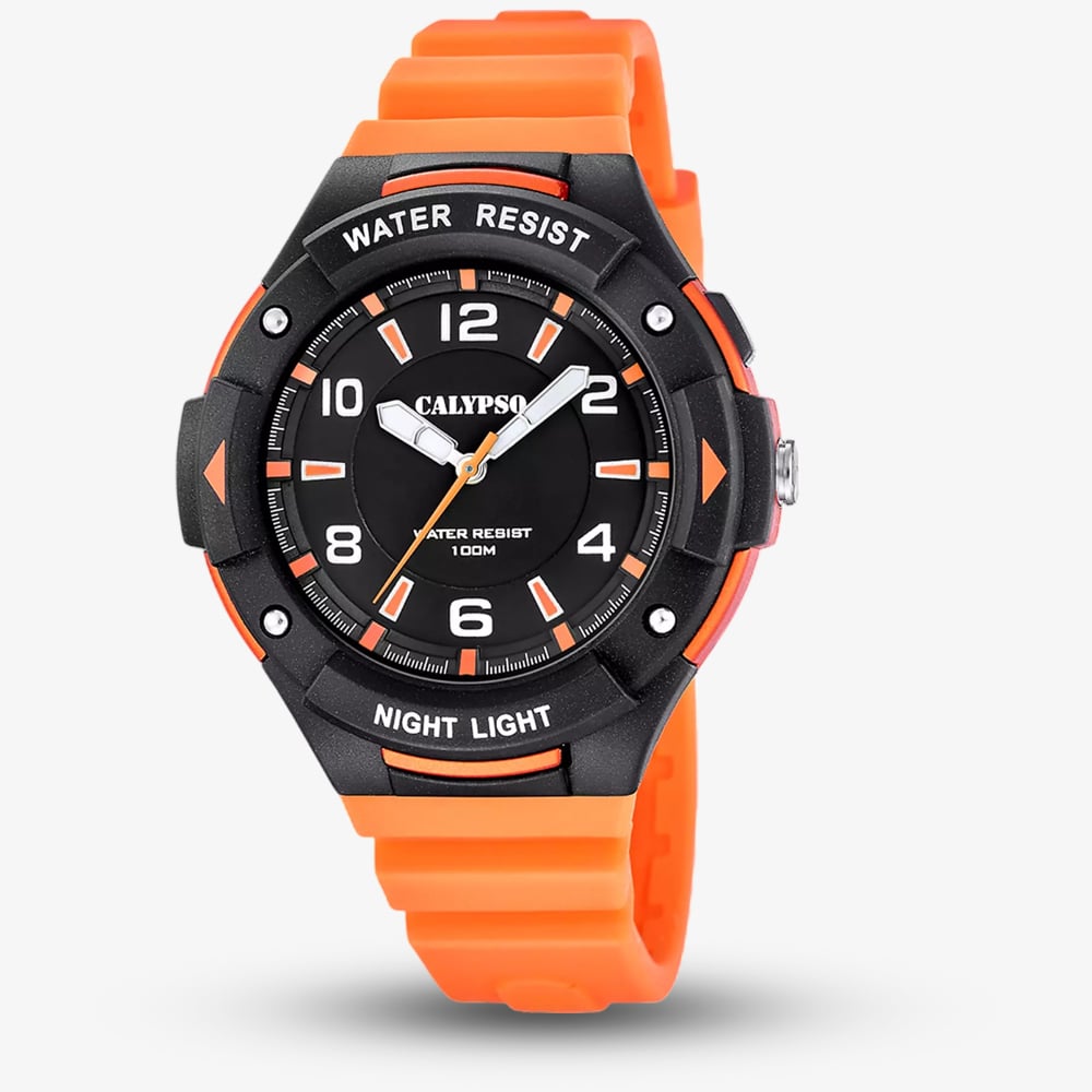Photos - Wrist Watch Calypso Mens Street Style Orange Plastic Strap Watch K5883/2 