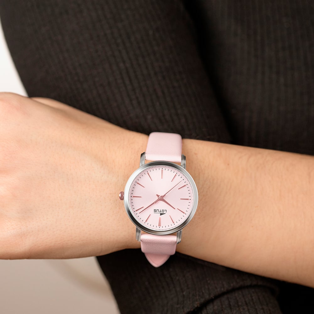 Lotus Ladies Pink Leather Strap Pink Dial Watch L18738/2