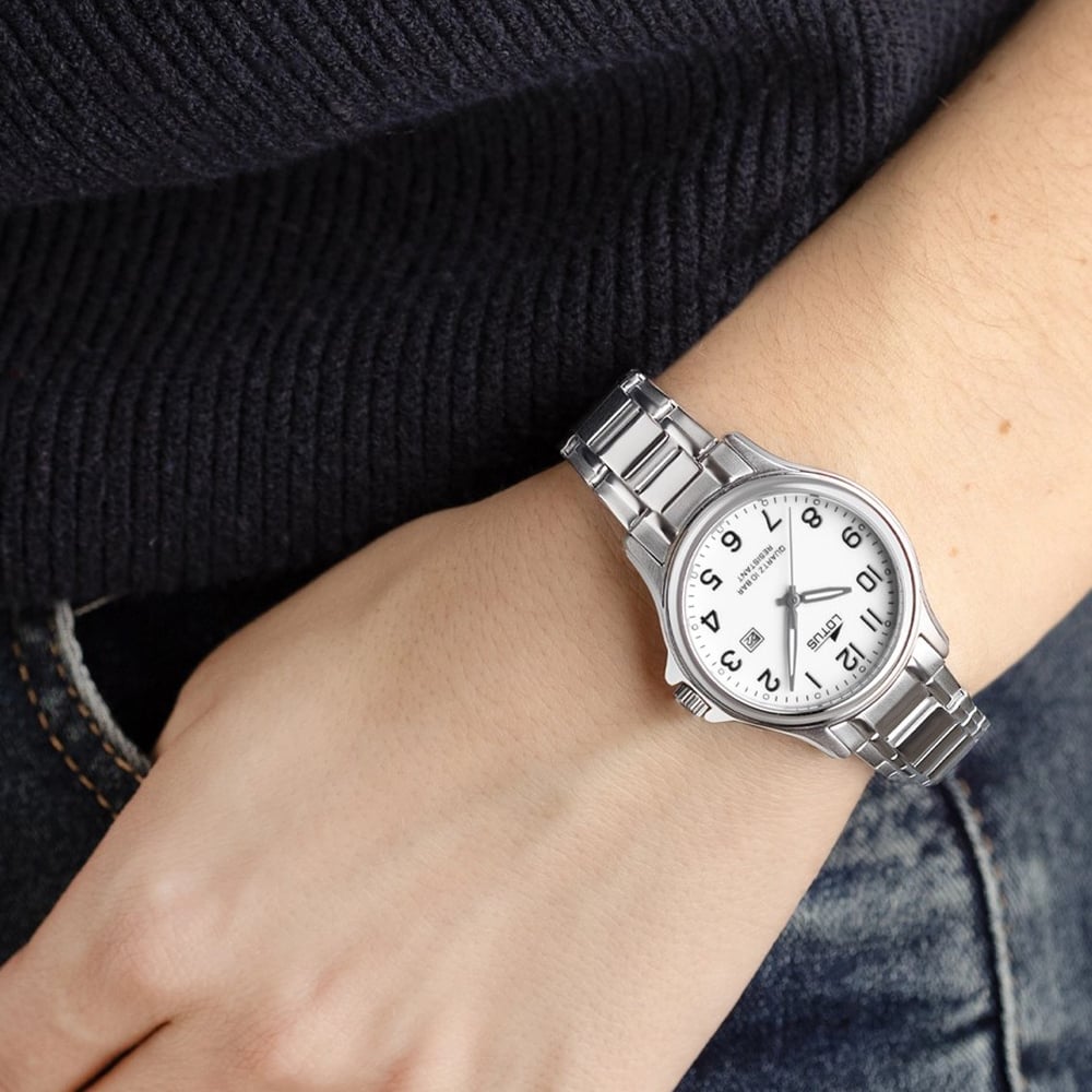 Lotus Ladies Classic Stainless Steel White Dial Watch L18655/1