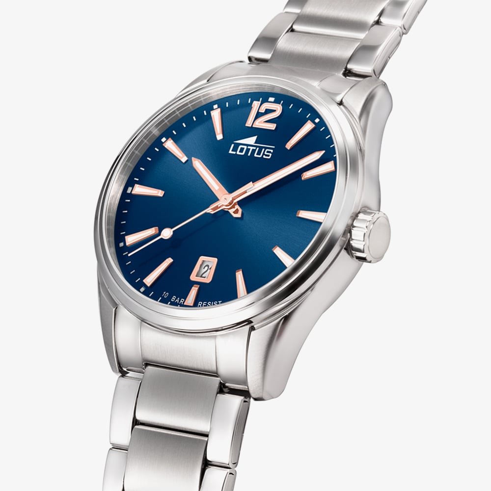 Lotus Mens Stainless Steel Blue Dial Watch L18692/2