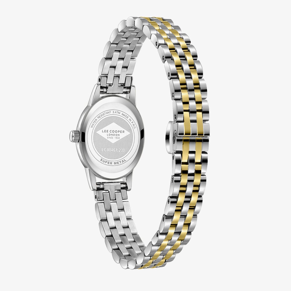 Lee Cooper Ladies Silver Dial Oval Two Tone Bracelet Watch LC08461.230