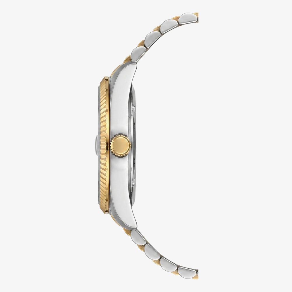 Lee Cooper Ladies Green Crystal Dial Two Tone Bracelet Watch LC08400.270