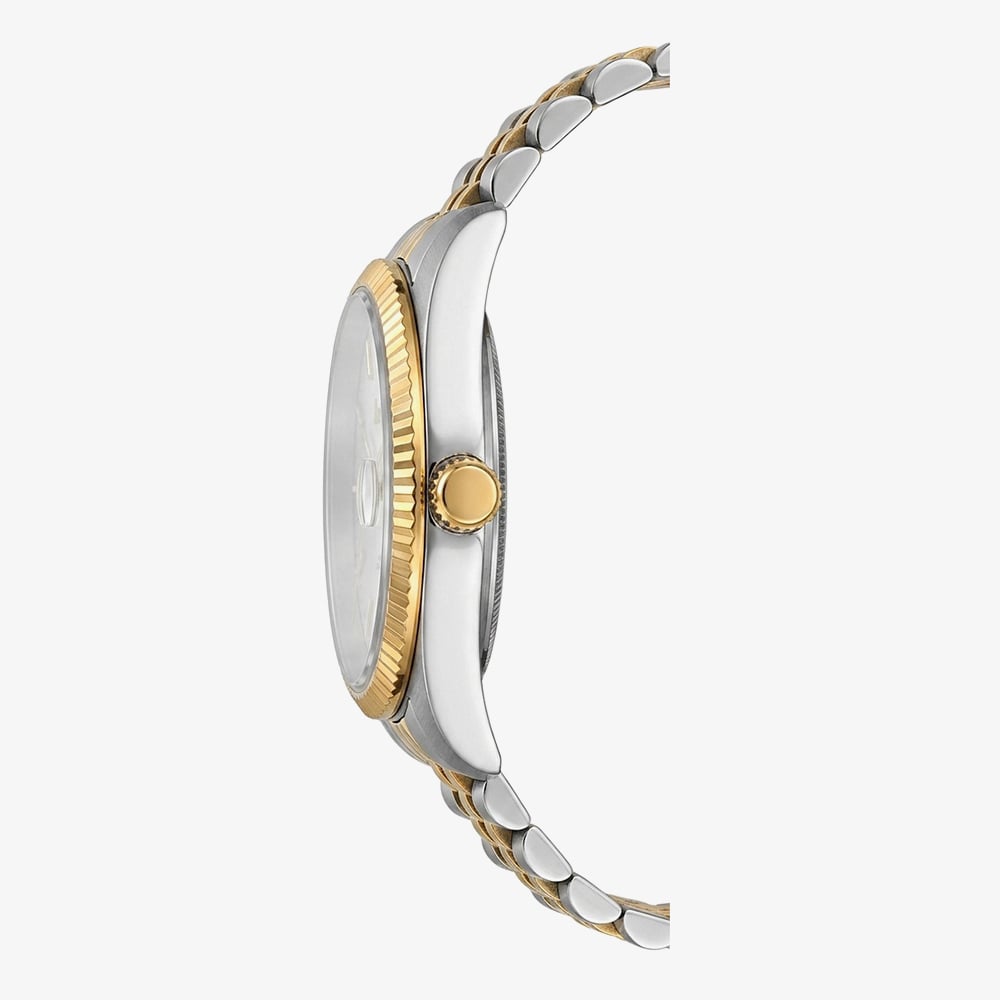 Lee Cooper Ladies Silver Crystal Dial Two Tone Bracelet Watch LC08400.230