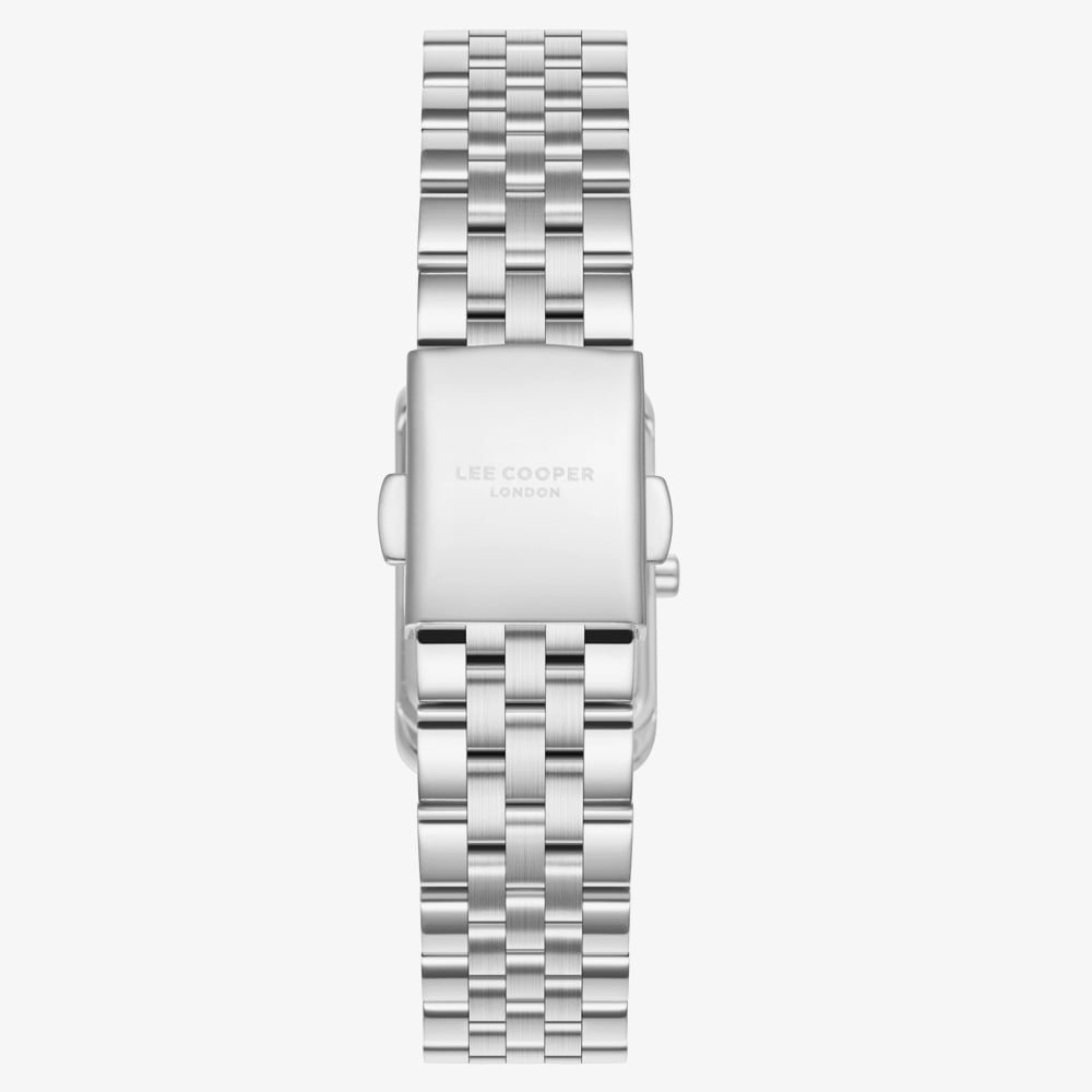 Lee Cooper Ladies White Mother of Pearl Rectangle Dial Bracelet Watch LC08135.320