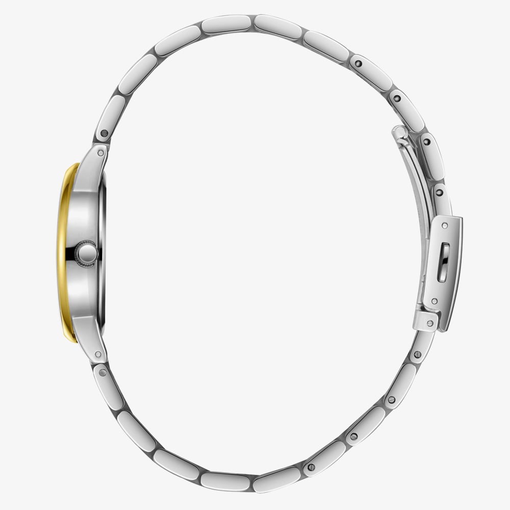 Lee Cooper Ladies White Mother of Pearl Oval Dial Two Tone Bracelet Watch LC08319.220
