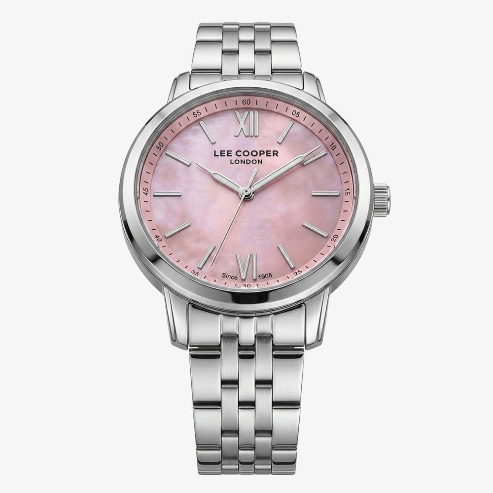 Lee Cooper Ladies Pink Mother of Pearl Dial Bracelet Watch LC08371.380