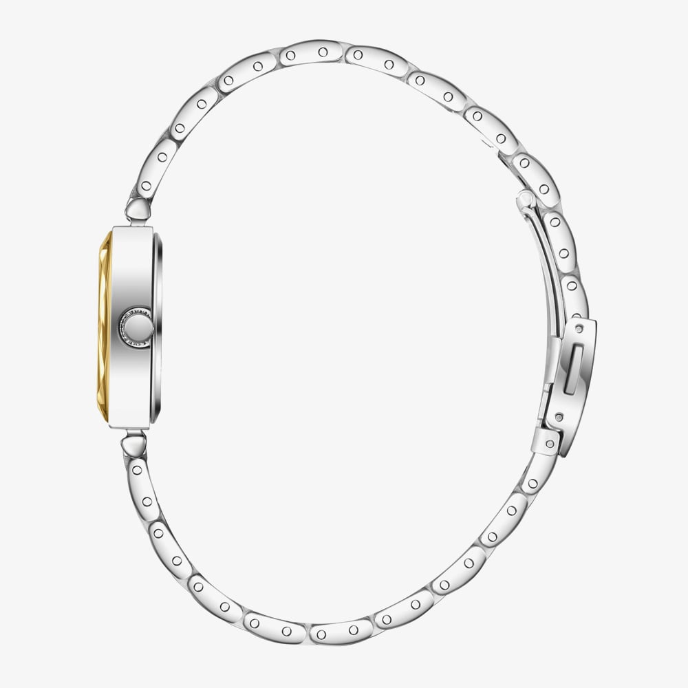 Lee Cooper Ladies White Mother of Pearl Dial Two Tone Bracelet Watch LC08370.220