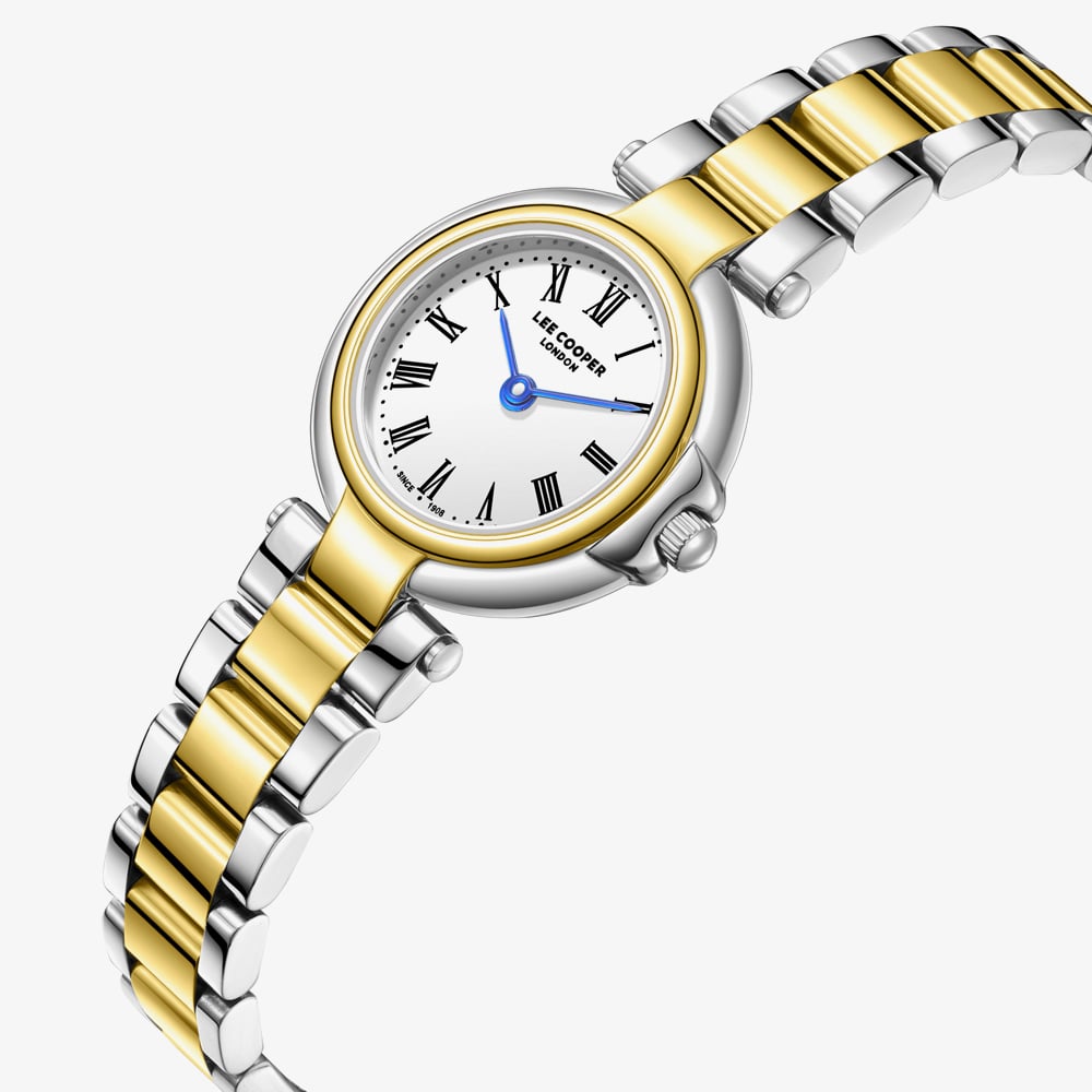 Lee Cooper Ladies White Dial Two Tone Bracelet Watch LC08206.230