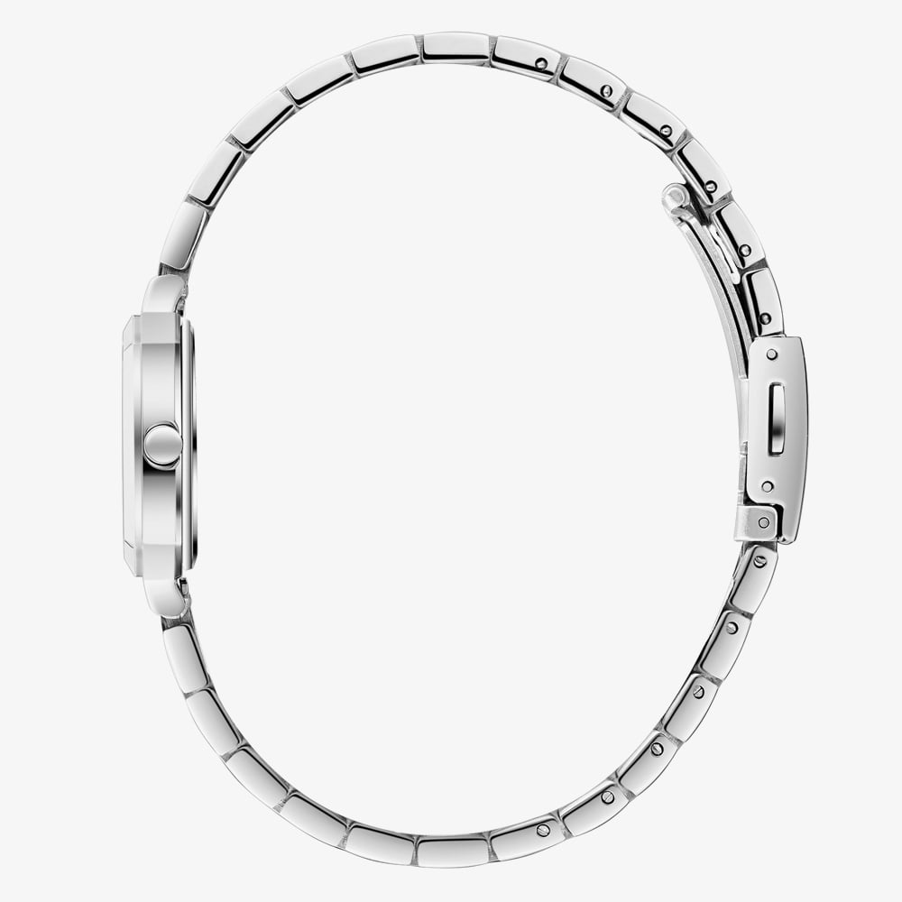 Lee Cooper Ladies White Mother of Pearl Rectangle Dial Bracelet Watch LC08203.320