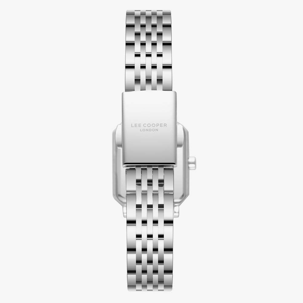 Lee Cooper Ladies White Mother of Pearl Rectangle Dial Bracelet Watch LC08203.320