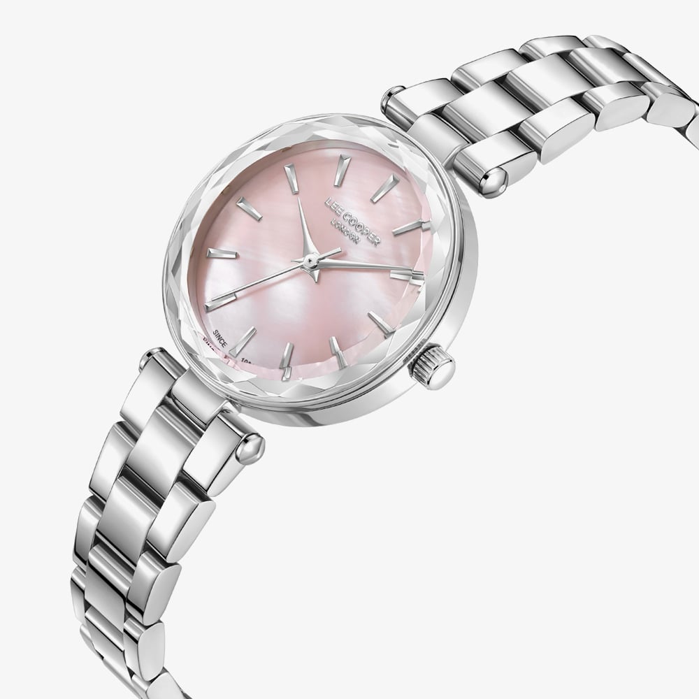 Lee Cooper Ladies Pink Mother of Pearl Dial Bracelet Watch LC08365.380