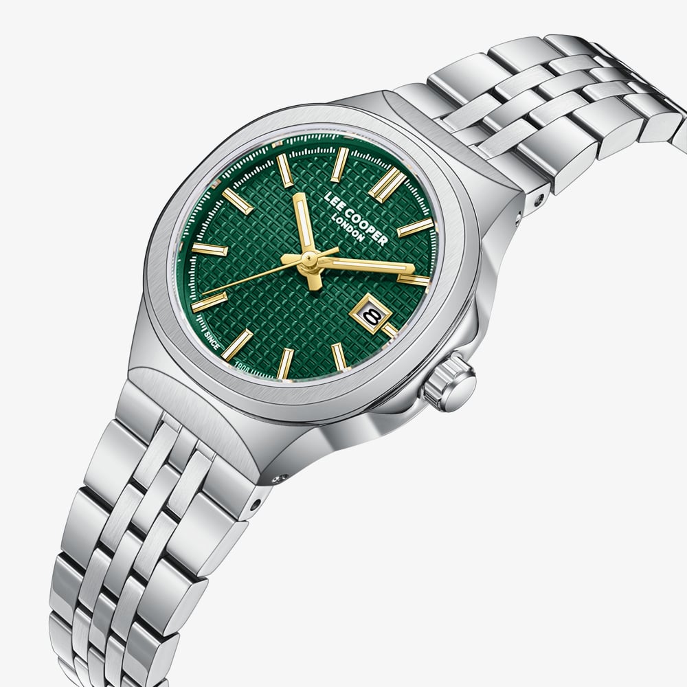 Lee Cooper Ladies Green Dial Bracelet Watch LC08394.370