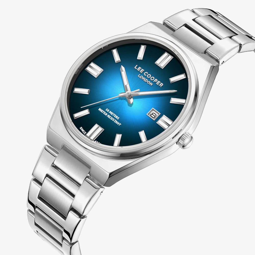 Lee Cooper Mens Dark Blue Dial Bracelet Watch LC08262.380