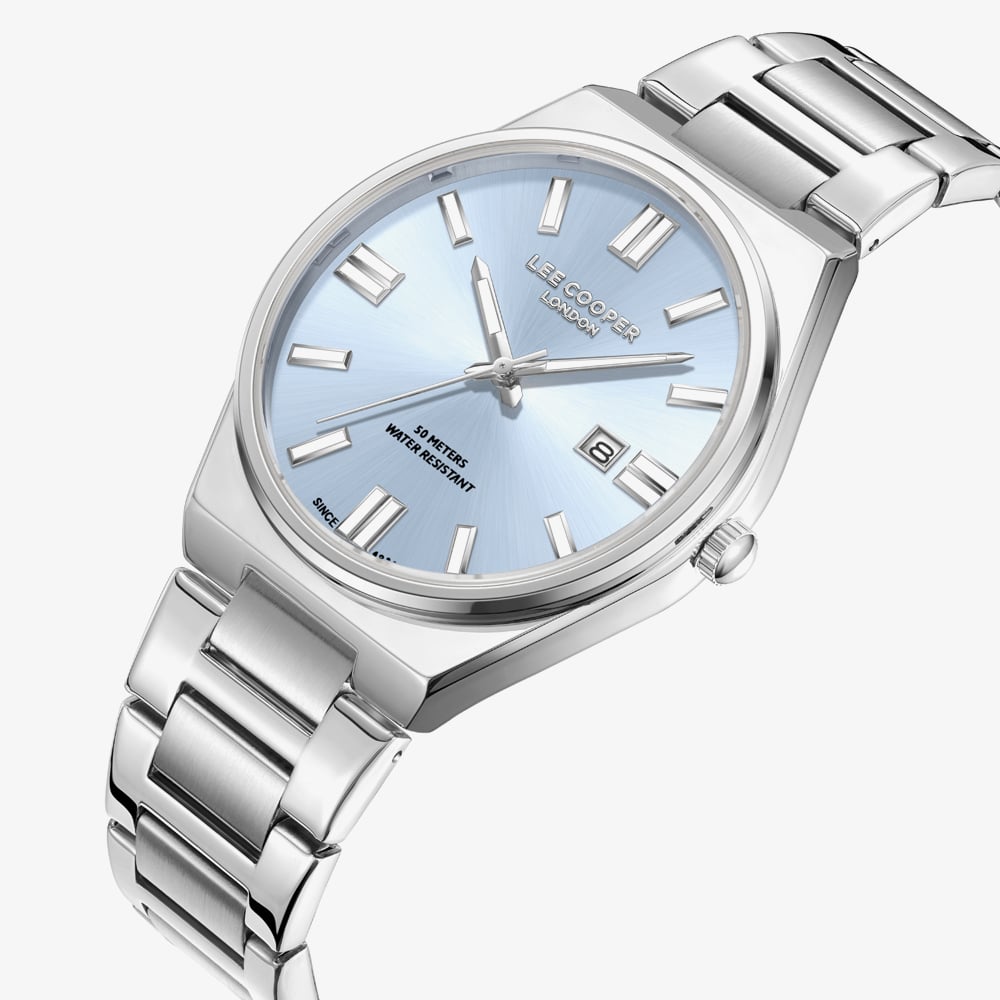Lee Cooper Mens Light Blue Dial Bracelet Watch LC08262.300