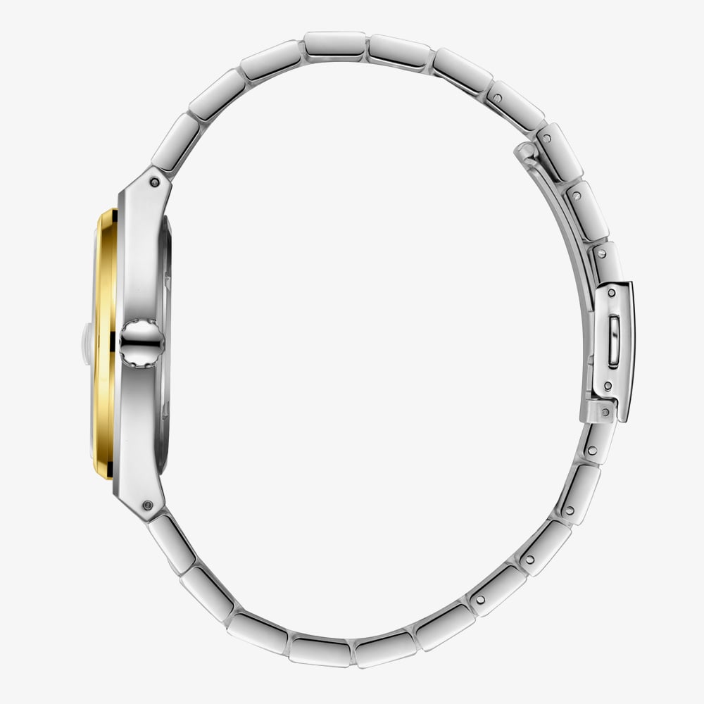 Lee Cooper Mens Red Dial Two Tne Bracelet Watch LC08397.280