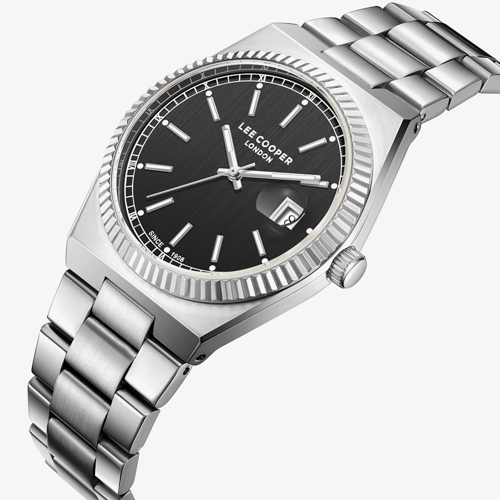 Lee Cooper Mens Black Dial Bracelet Watch LC08374.350