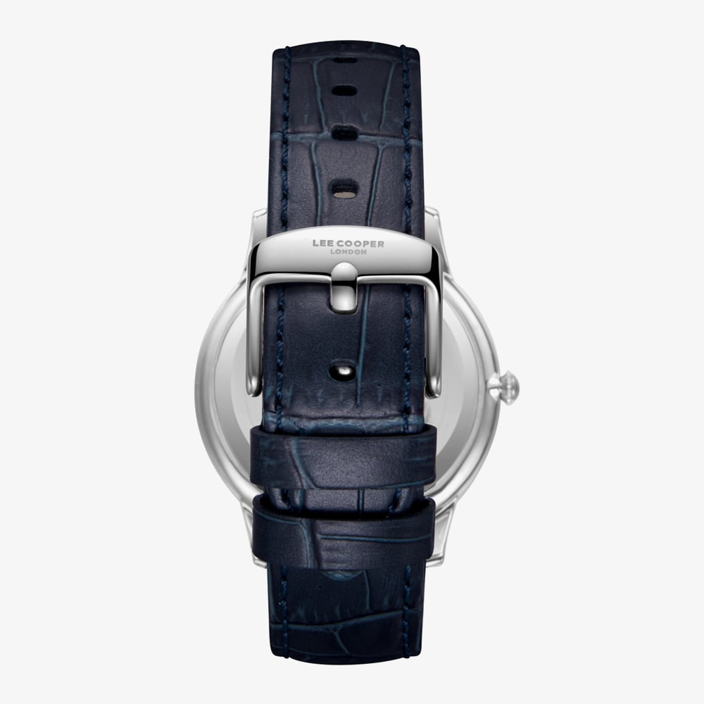 Lee Cooper Mens Blue Dial Leather Strap Watch LC08379.399