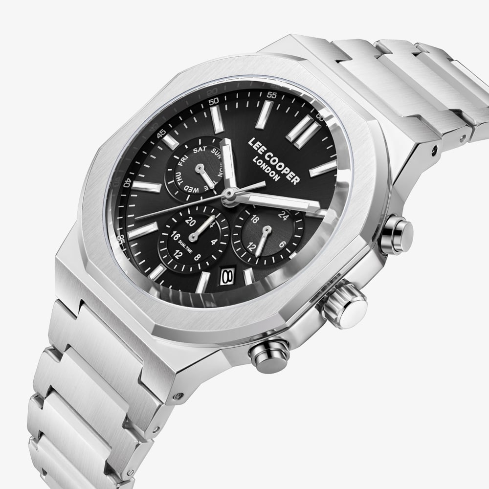 Lee Cooper Mens Black Dial Bracelet Watch LC08263.350