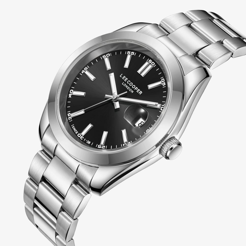 Lee Cooper Mens Black Dial Bracelet Watch LC08189.350