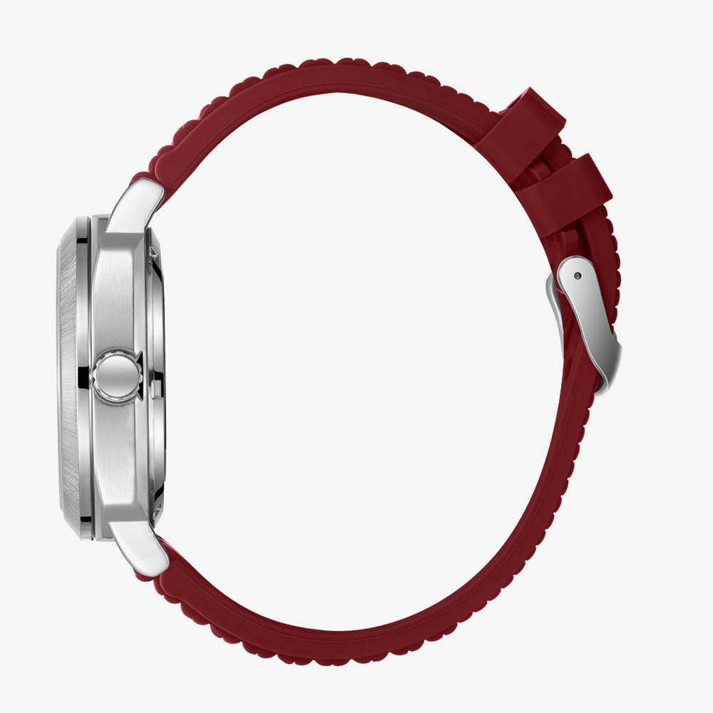 Lee Cooper Mens Red Skeleton Dial Automatic Rubber Strap Watch LC08074.388