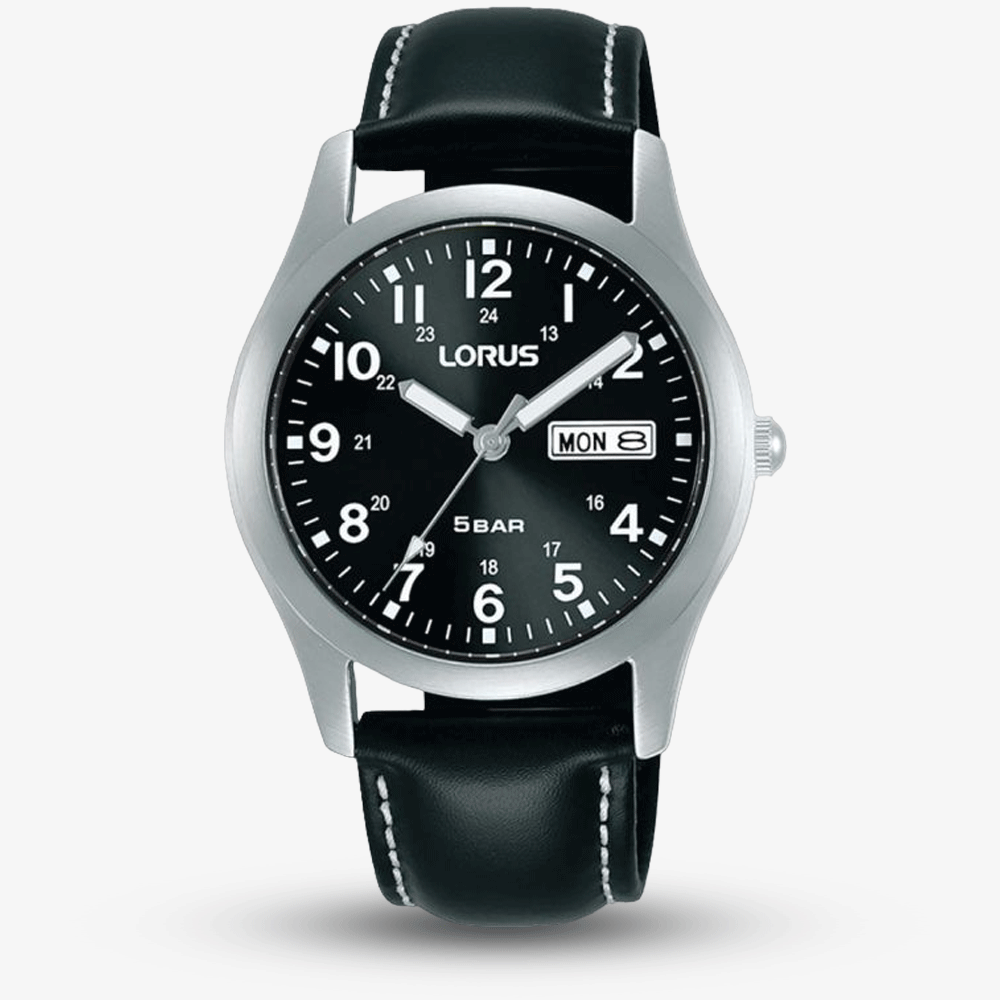 House of Watches - Lorus Mens Black Strap Watch RXN79DX9