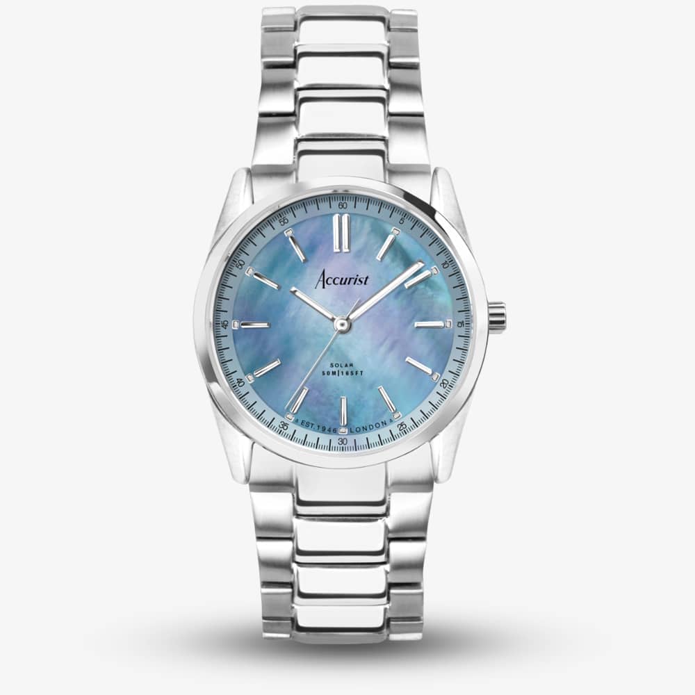 House of Watches - Accurist Everyday Solar Blue Mother Of Pearl Watch 74016