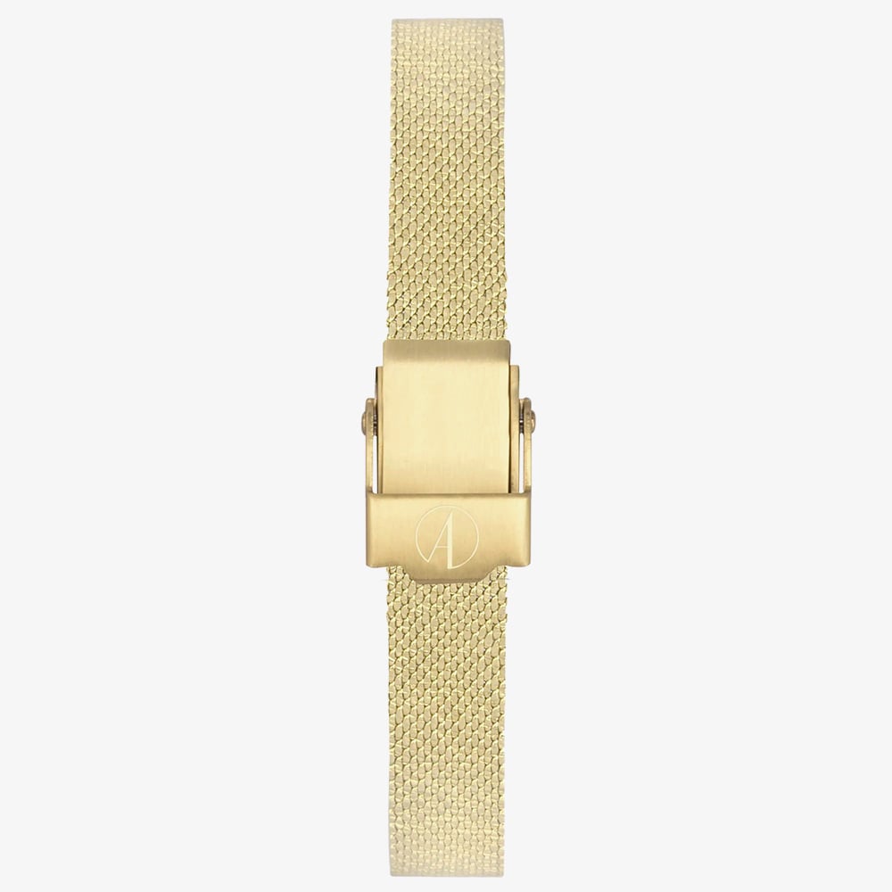 Accurist Ladies Jewellery Onyx Dial Gold Plated Bracelet Watch 78002