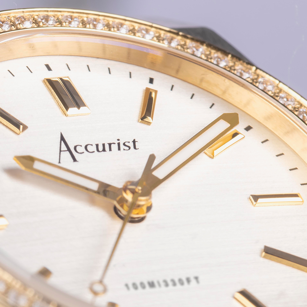 Accurist Origin Gold Plated Crystal Set Watch 70016