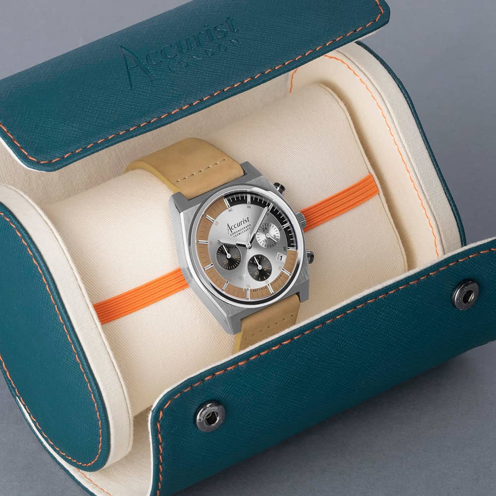 Accurist Origin Tan Leather Chronograph Watch 70006