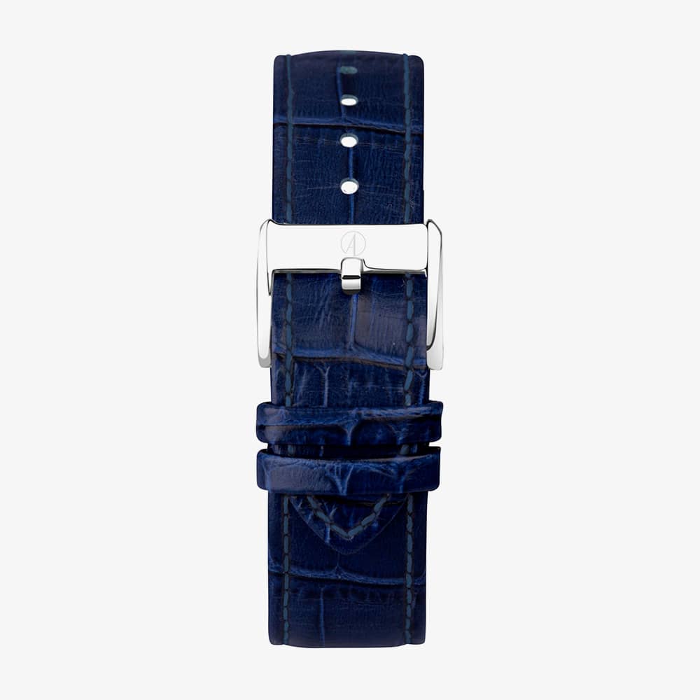 Accurist Classic Blue Leather Strap Watch 73000