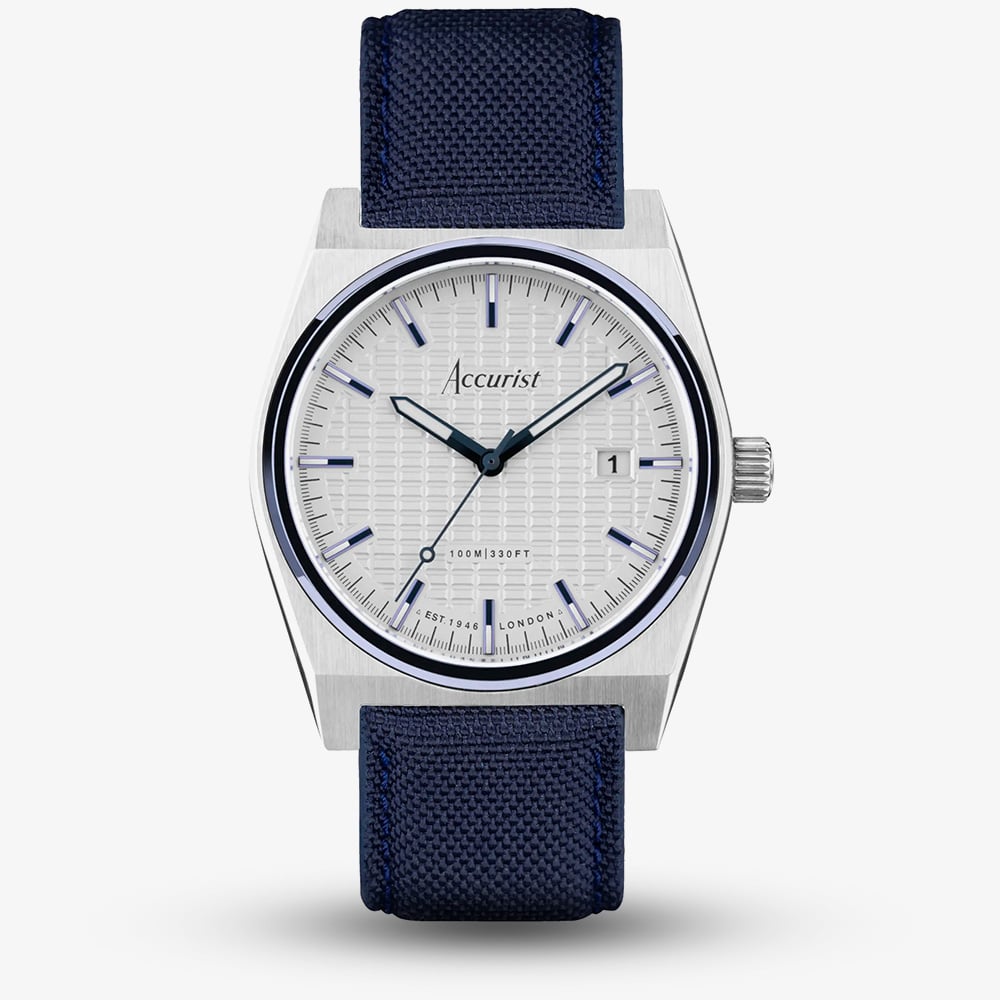 House of Watches - Accurist Mens Origin Blue Fabric Strap Watch 70011