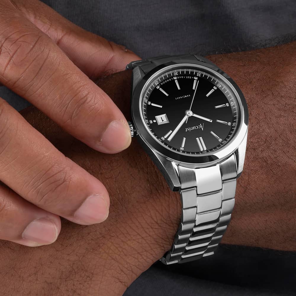 Accurist Everyday Black Dial Watch 74014