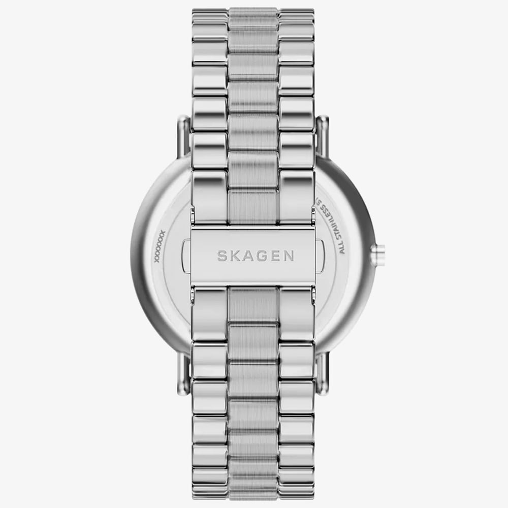 Skagen Mens Signatur Three-Hand Silver Bracelet Watch SKW6950