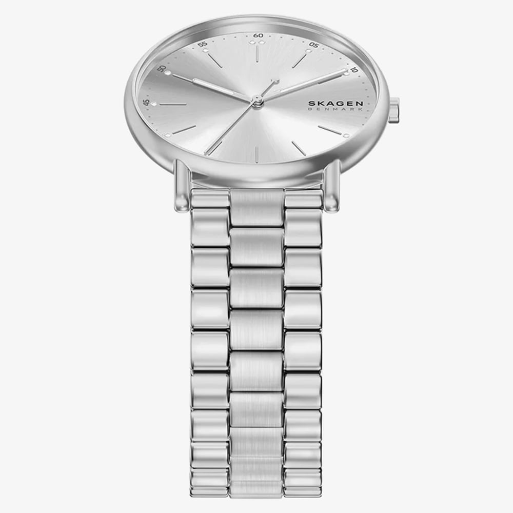 Skagen Mens Signatur Three-Hand Silver Bracelet Watch SKW6950