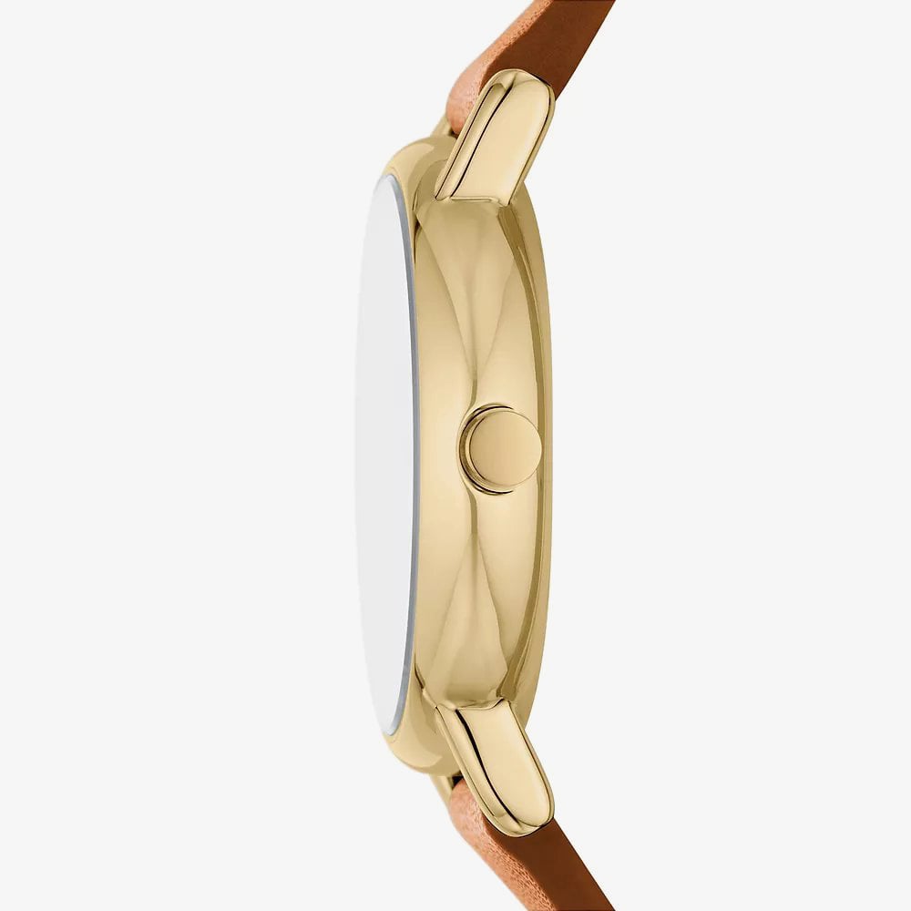 Skagen Ladies Signatur Lillie Brown Leather Strap Watch SKW3121