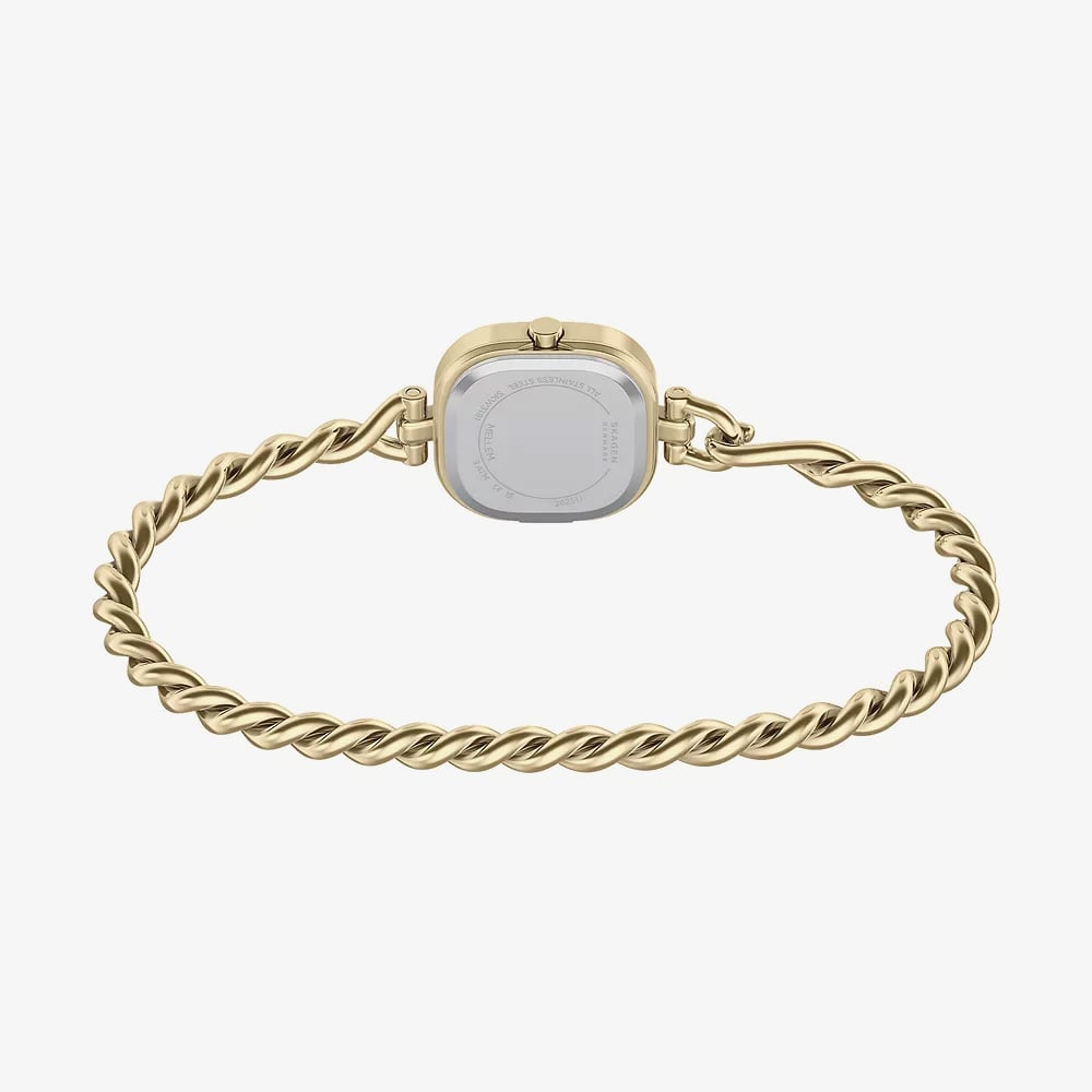 Skagen Ladies Mellem Micro Two-Hand Gold-Tone Twisted Chain Bracelet Watch SKW3181