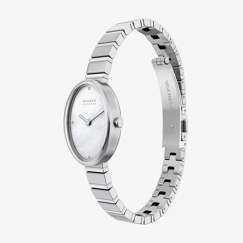 Skagen Ladies Anita Oval Two-Hand Silver Bracelet Watch SKW3182