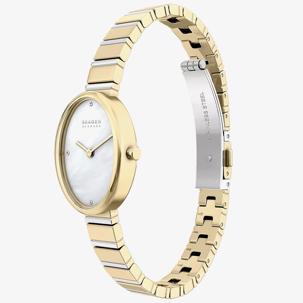 Skagen Ladies Anita Oval Two-Hand Two-Tone Bracelet Watch SKW3183