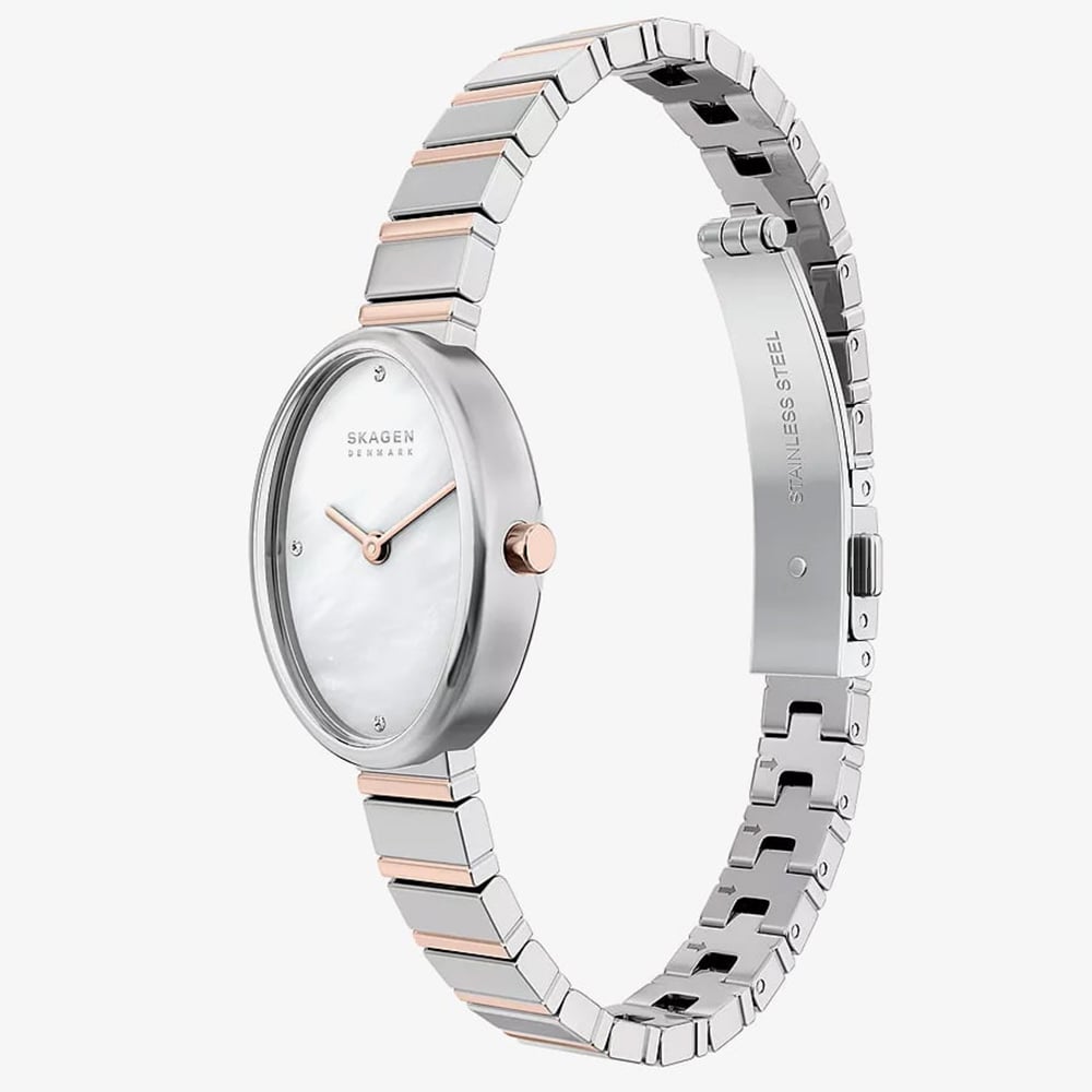 Skagen Ladies Anita oval Two-Hand Two-Tone Bracelet Watch SKW3184
