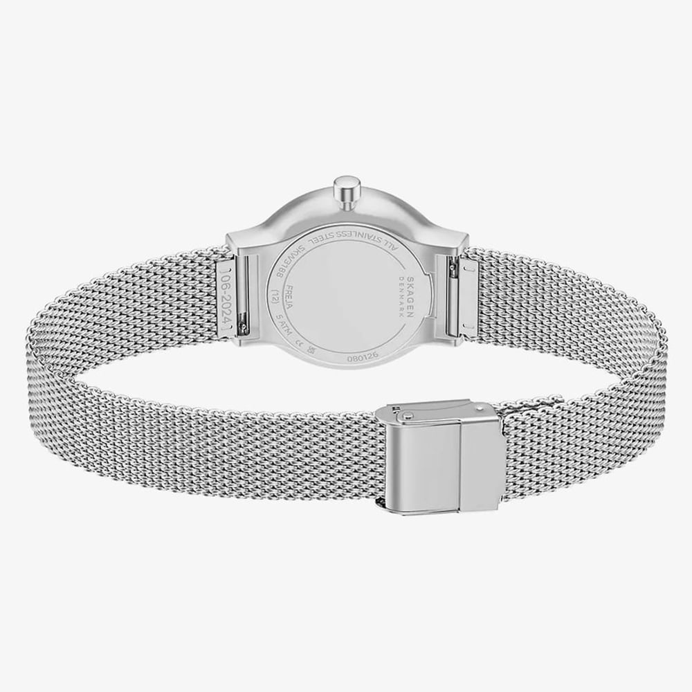 Skagen Ladies Freja Lille Two-Hand Green Dial Mesh Bracelet Watch SKW3188
