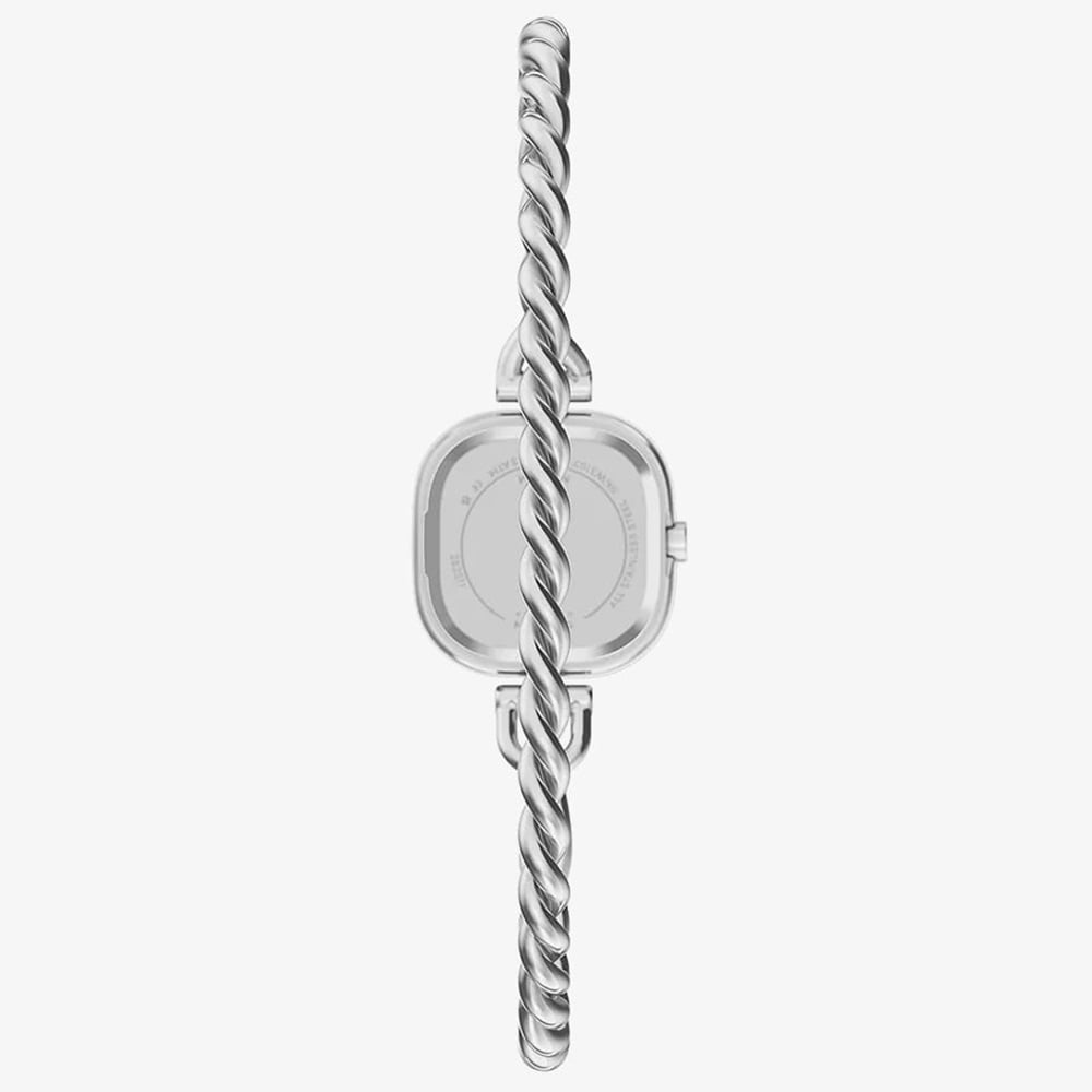 Skagen Ladies Mellem Micro Two-Hand Silver Twisted Chain Bracelet Watch SKW3197