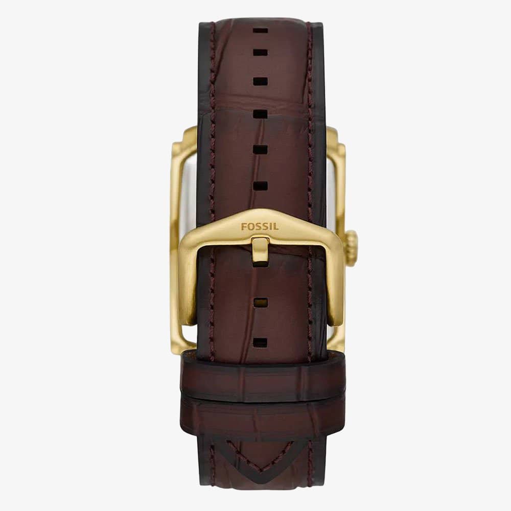 Fossil Carraway Mens Brown Leather Watch 