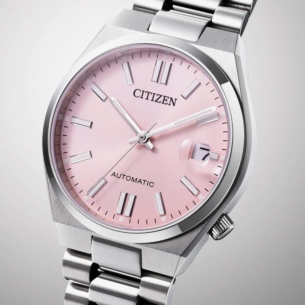 Citizen Ladies Tsuyosa Automatic Silver Tone Pink Dial Watch NJ0200-50Z