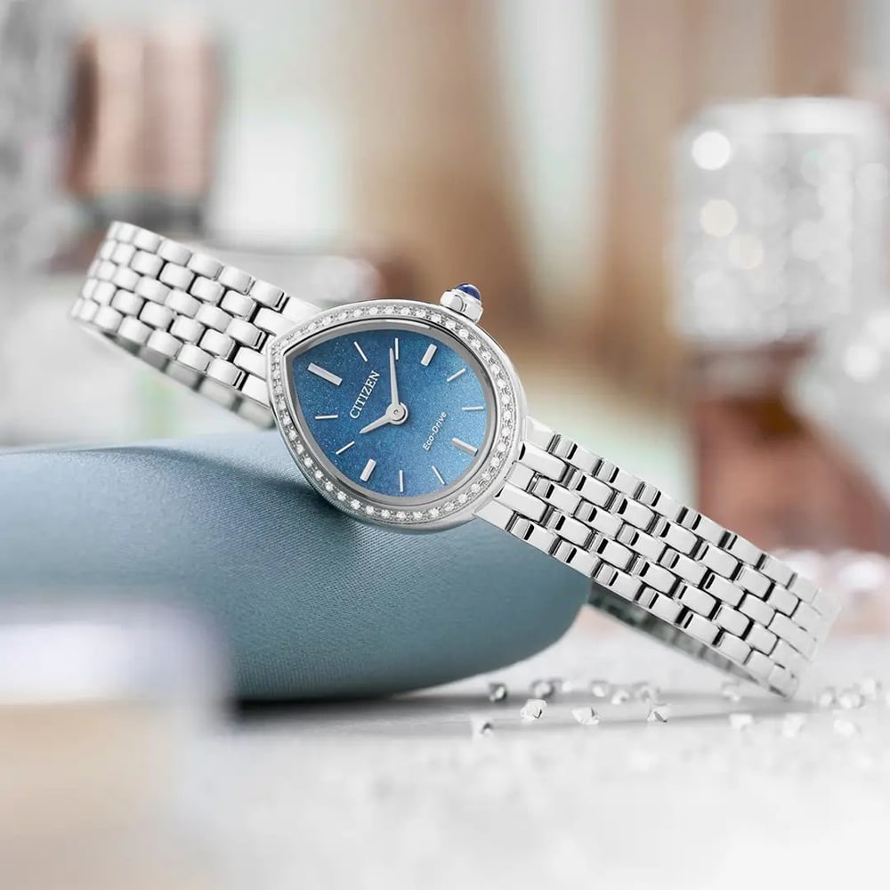 Citizen Ladies Limited Edition Citizen L Rainell Teardrop Blue Dial Bracelet EX1540-58L