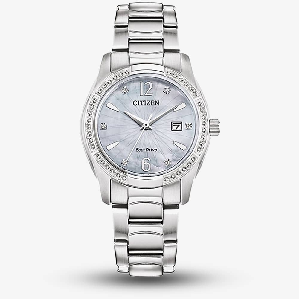 House of Watches - Citizen Ladies Eco-Drive Silhouette Crystal Set Watch EW2570-58N