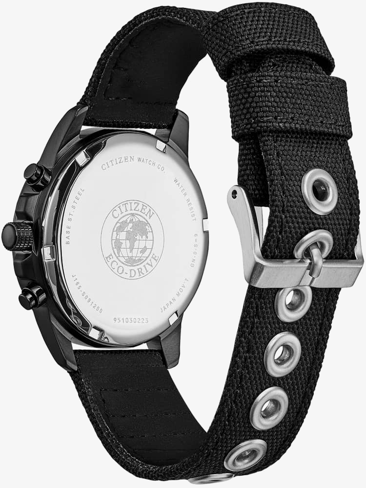 Citizen Eco-Drive Military Black Fabric Strap Watch AT0205-01E