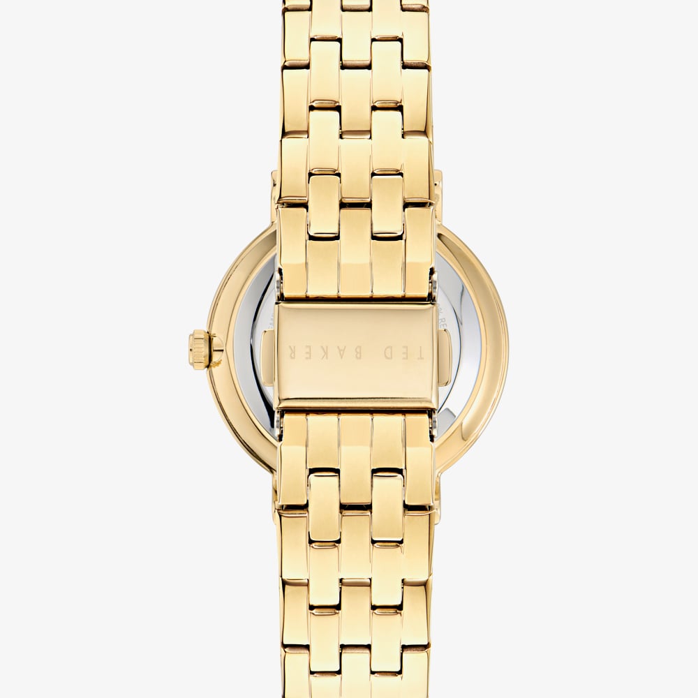 Ted Baker White Printed Dial & Gold Watch BKPPHF3099I